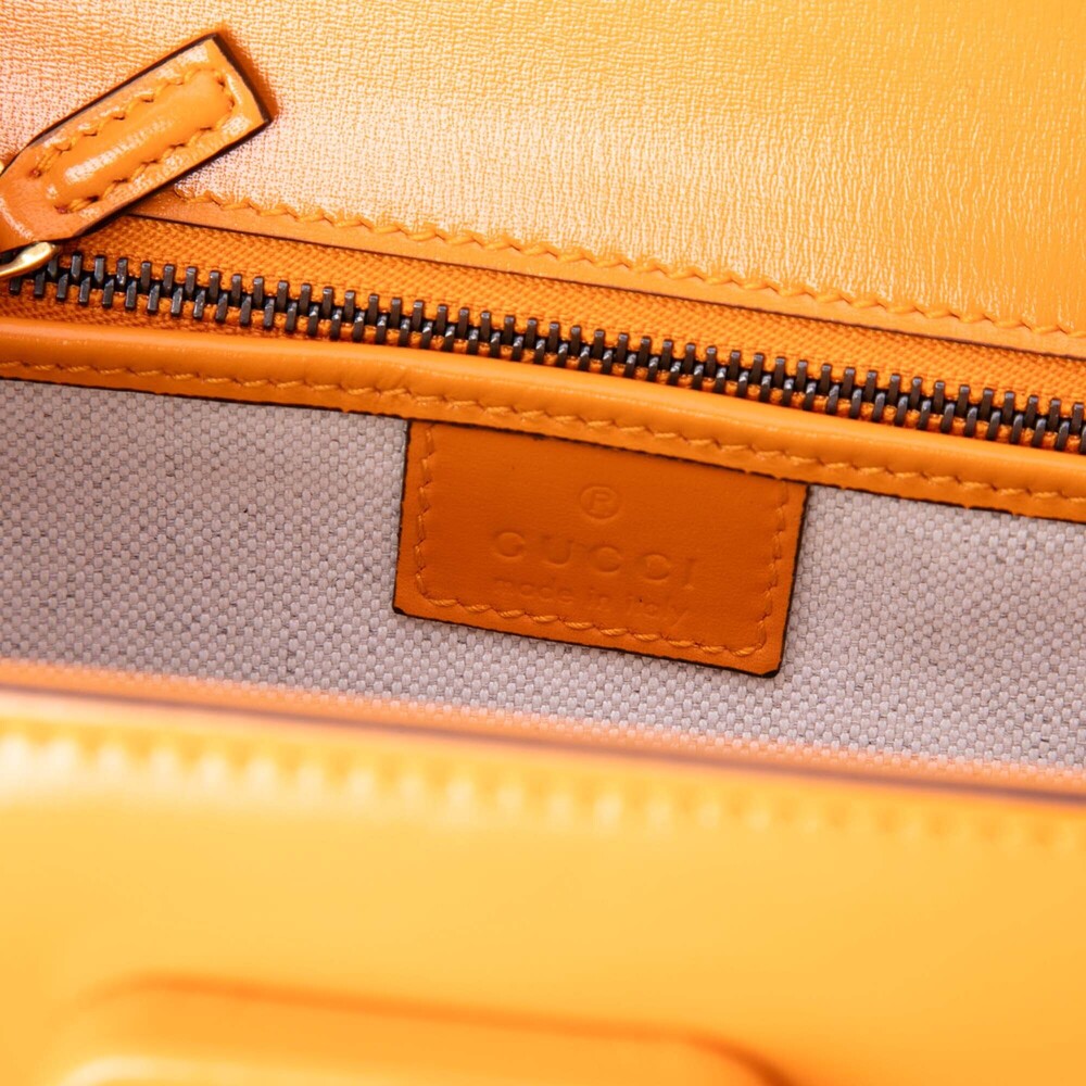 Pre-Loved Gucci Small Calfskin Web Bamboo 1947 Top Handle Bag - Picture 5 of 7